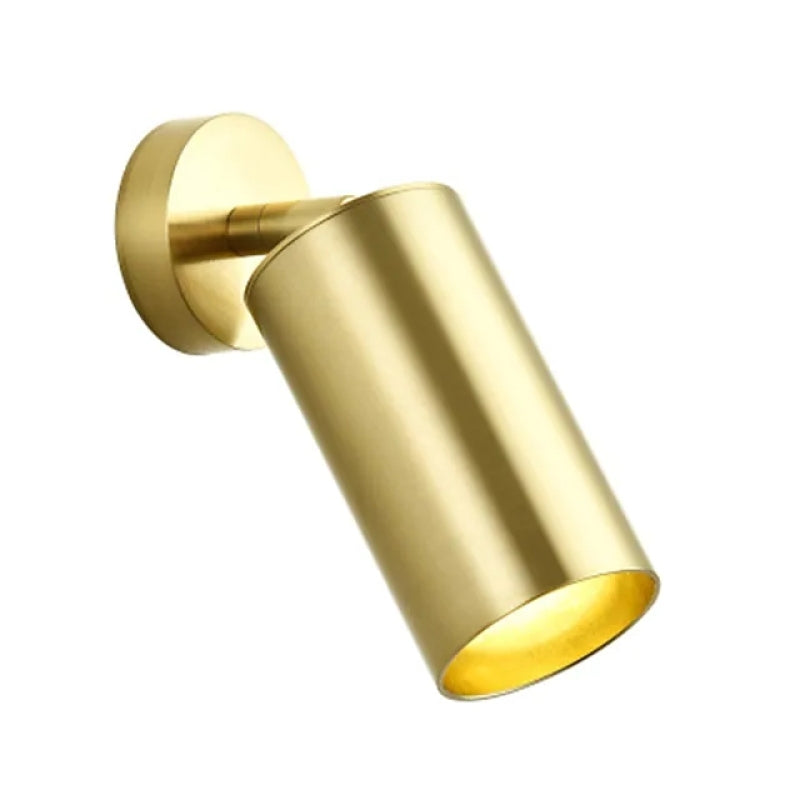 Aria Moderno Gold Cylinder Spotlight Background Flush Mount Ceiling Light, Metal - Neutralighting