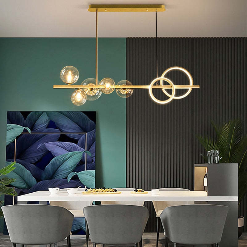 Arisha Pendant Light Bubble Circle Modern Black/Gold, Bedroom - Neutralighting