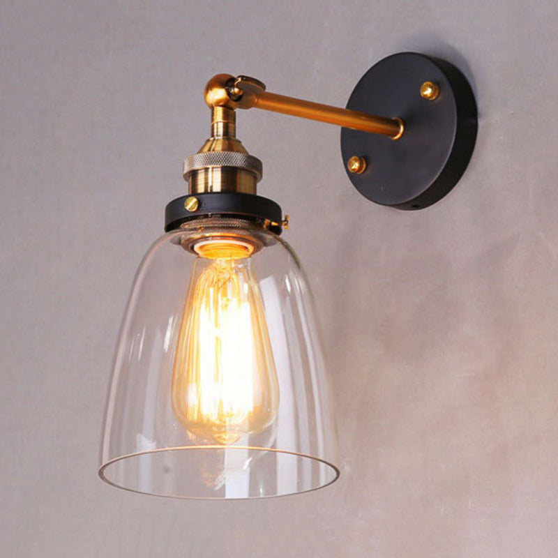 Arisha Retro Vintage Wall Mounted Lamp, Metal & Glass - Neutralighting