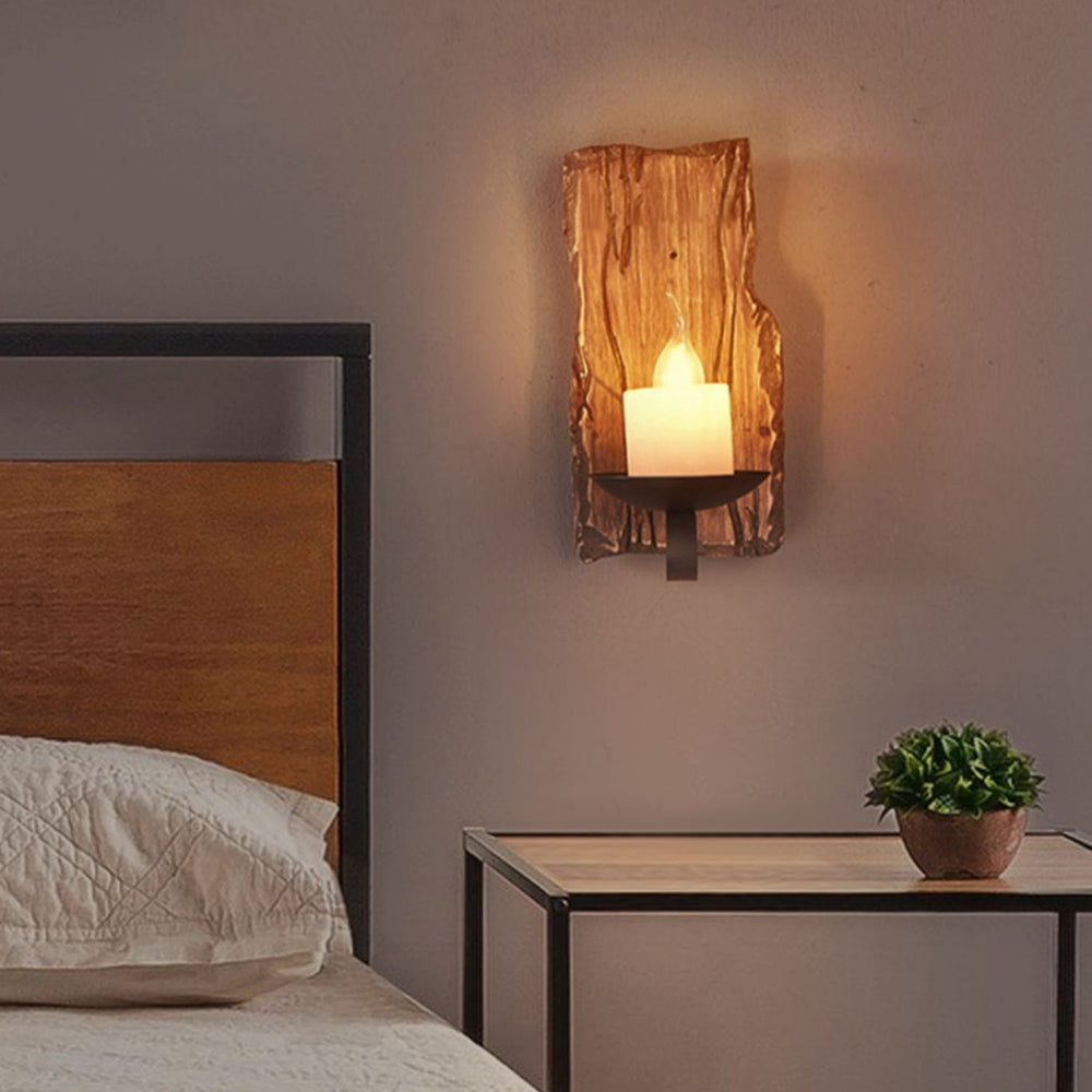 Epoch Wall Lamp Rectangular Vintage, Wood/Metal, Bedroom - Neutralighting
