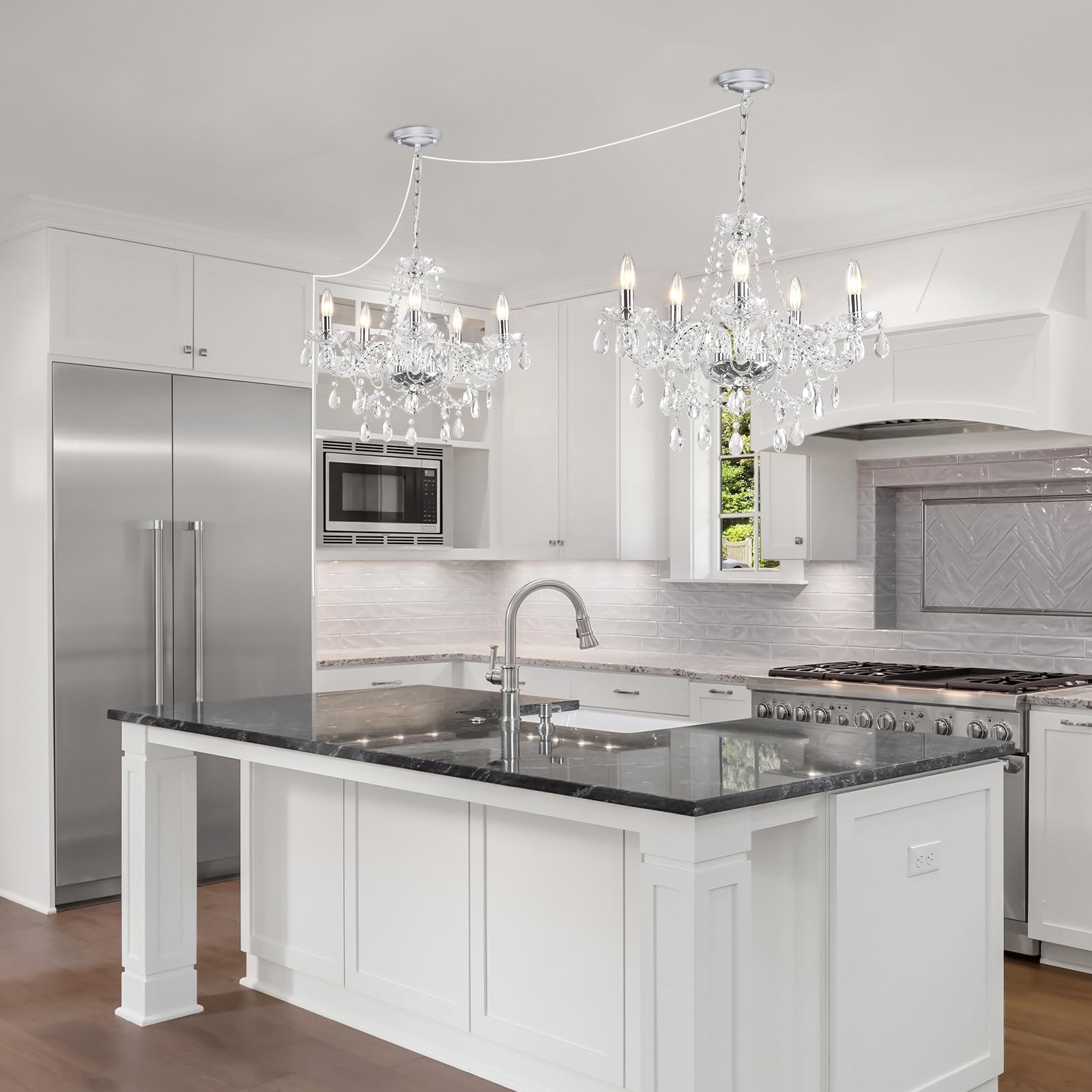 Silva Chandelier French Crystal Living Room Dining Room - Neutralighting