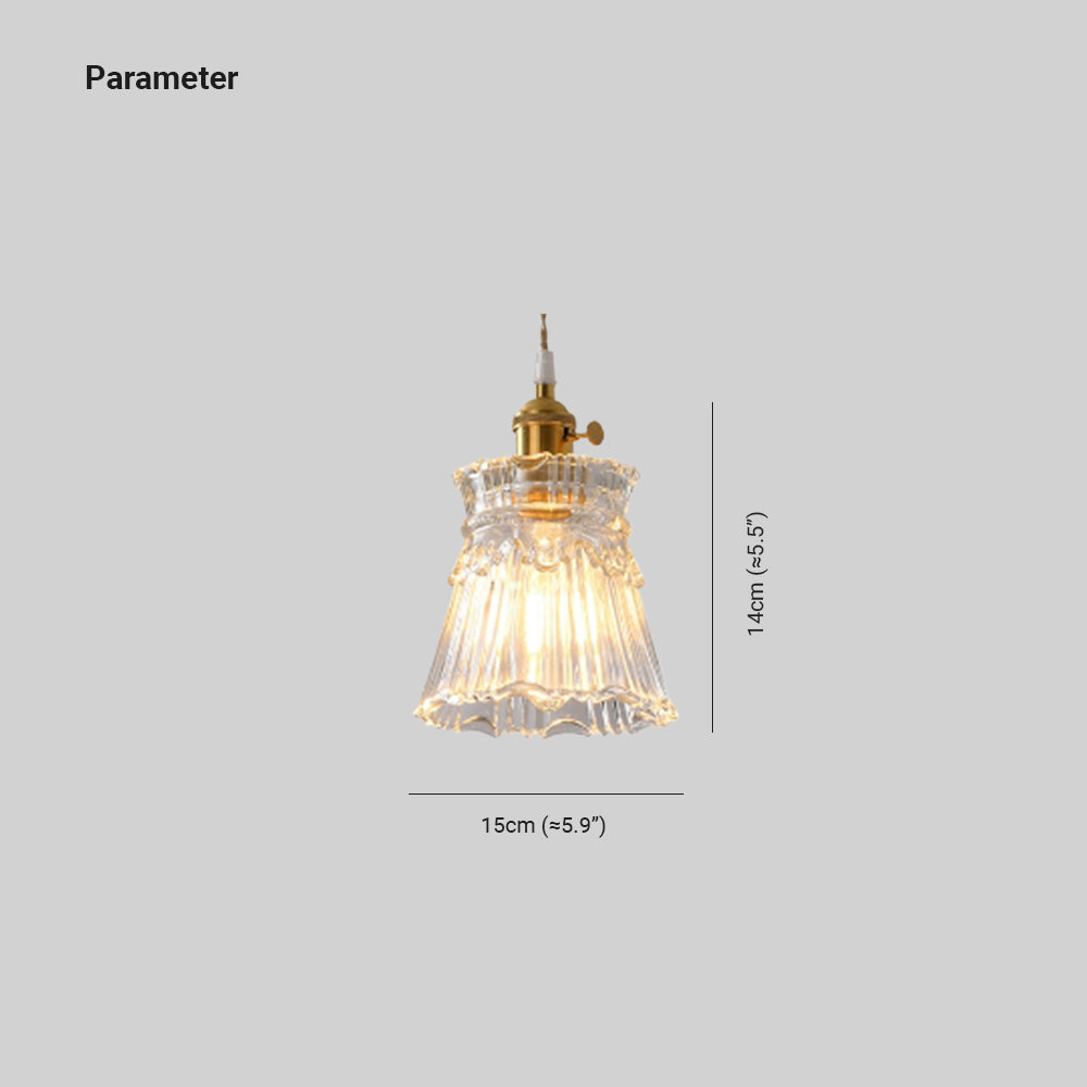 Valentina Art Deco Blown Brass & Glass Pendant Light, 7 Styles - Neutralighting