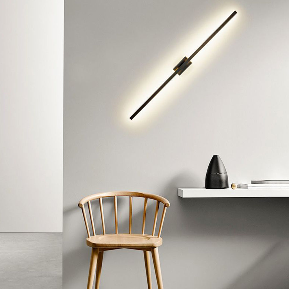 Arisha Minimalist Bar Black Metal Wall Lamp - Neutralighting