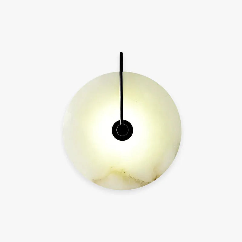 Arisha Round Bedside Wall Light, Artificial Marble, Gold & Black - Neutralighting