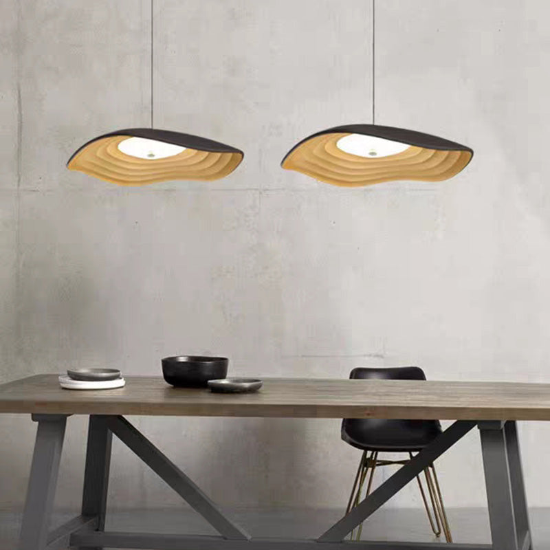 Arisha Wabi-Sabi Resin LED Pendant Light, White/Orange/Black - Neutralighting