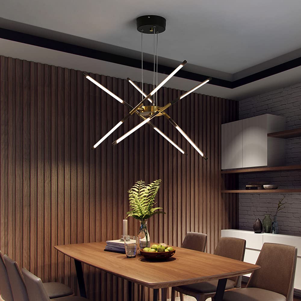 Arisha Pendant Light, Black/Gold, 6/8/10/12 Heads - Neutralighting