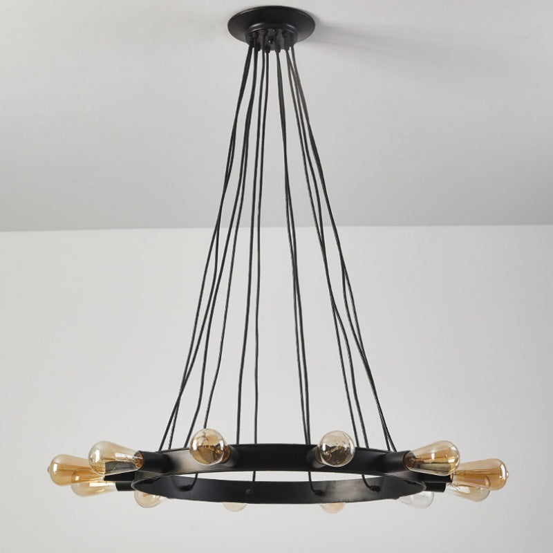 Silva Vintage LED Chandelier Brown Metal Living Room/Bar