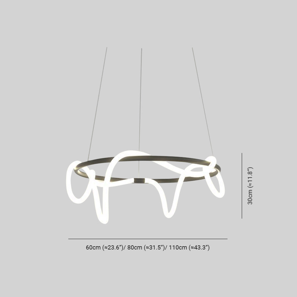 Arisha Curved & Linear Semi Flush Mount Ceiling Light, Gold - Neutralighting
