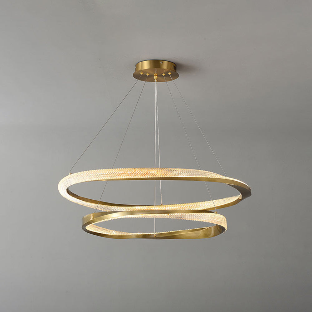 Arisha Minimalist Ring Spiral Shape Pendant Light,Gold - Neutralighting