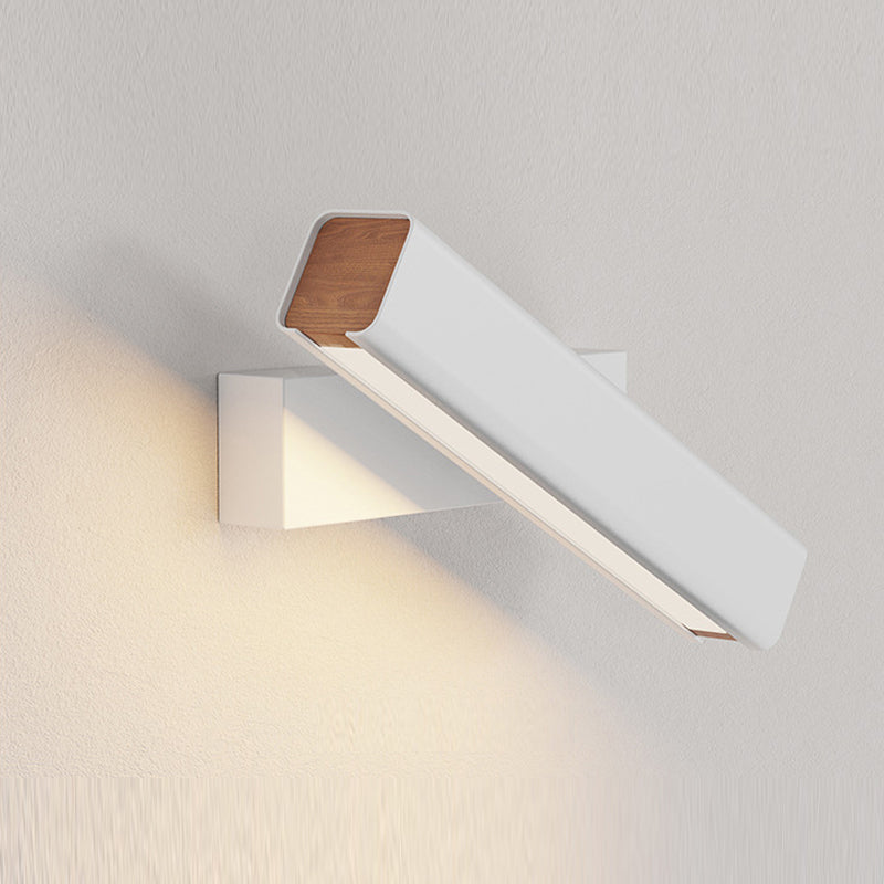 Orin Modern Rectangles Metal Rotatable Wall Lamp, Black/White - Neutralighting