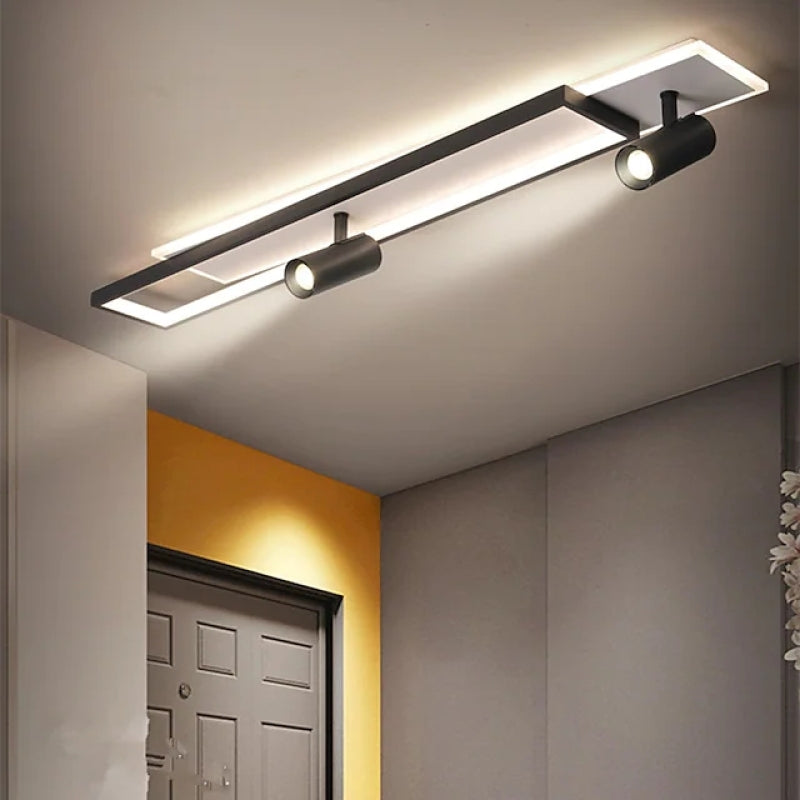 Aim Modern Geometric Ceiling Light with Spotlight, Black&White - Neutralighting
