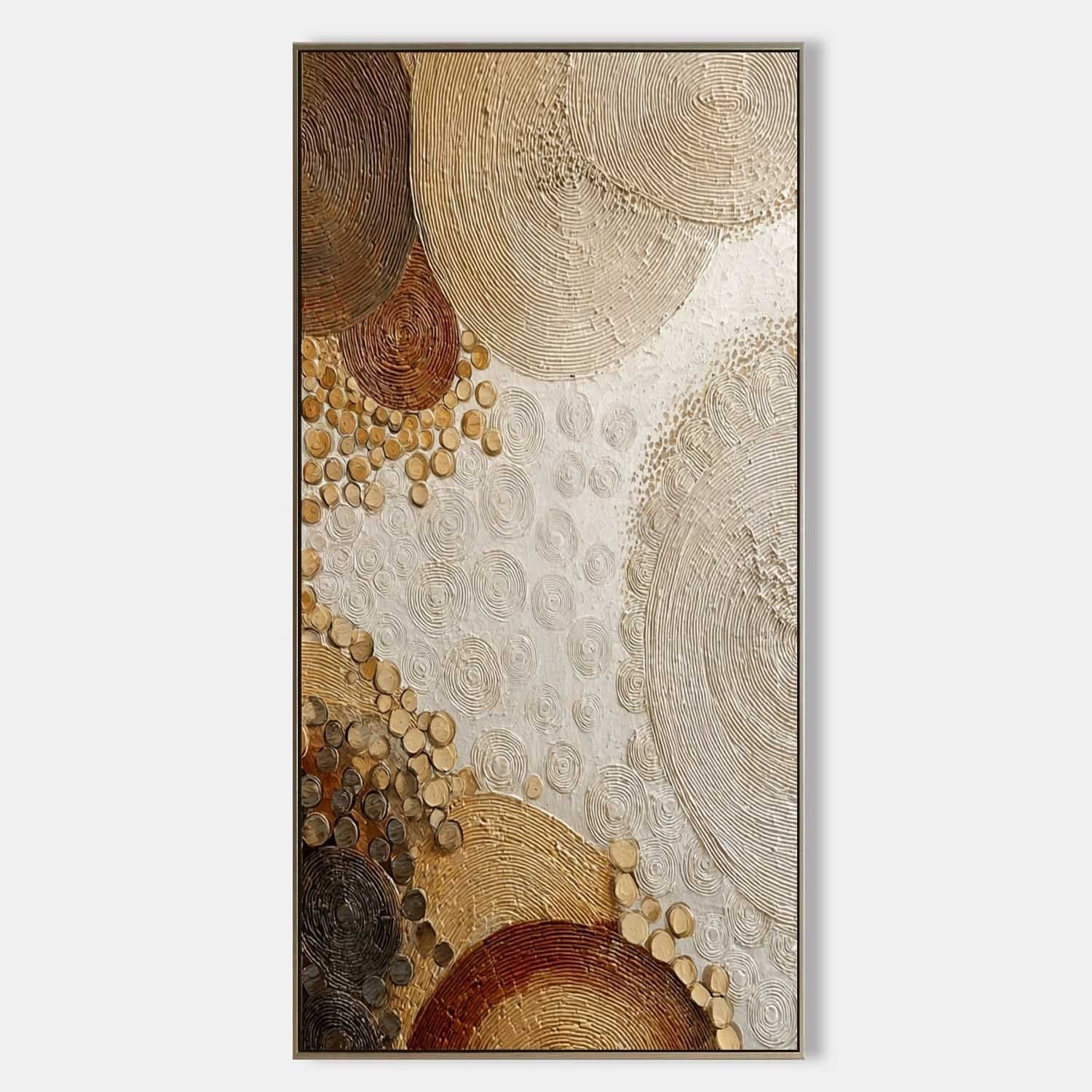 Wall Art Raised Dot Circle Texture Bohemian