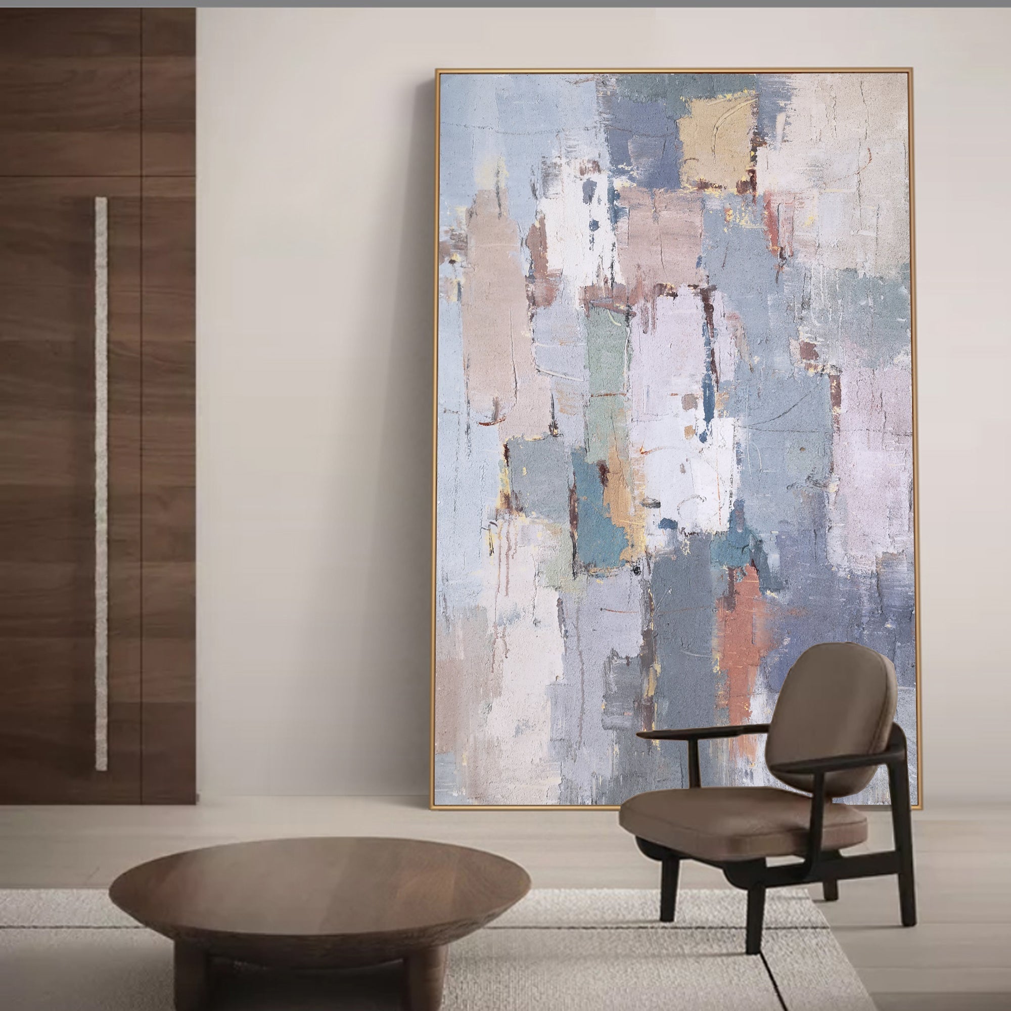 large Abstract Geometric Art ABAV57 - Neutralighting
