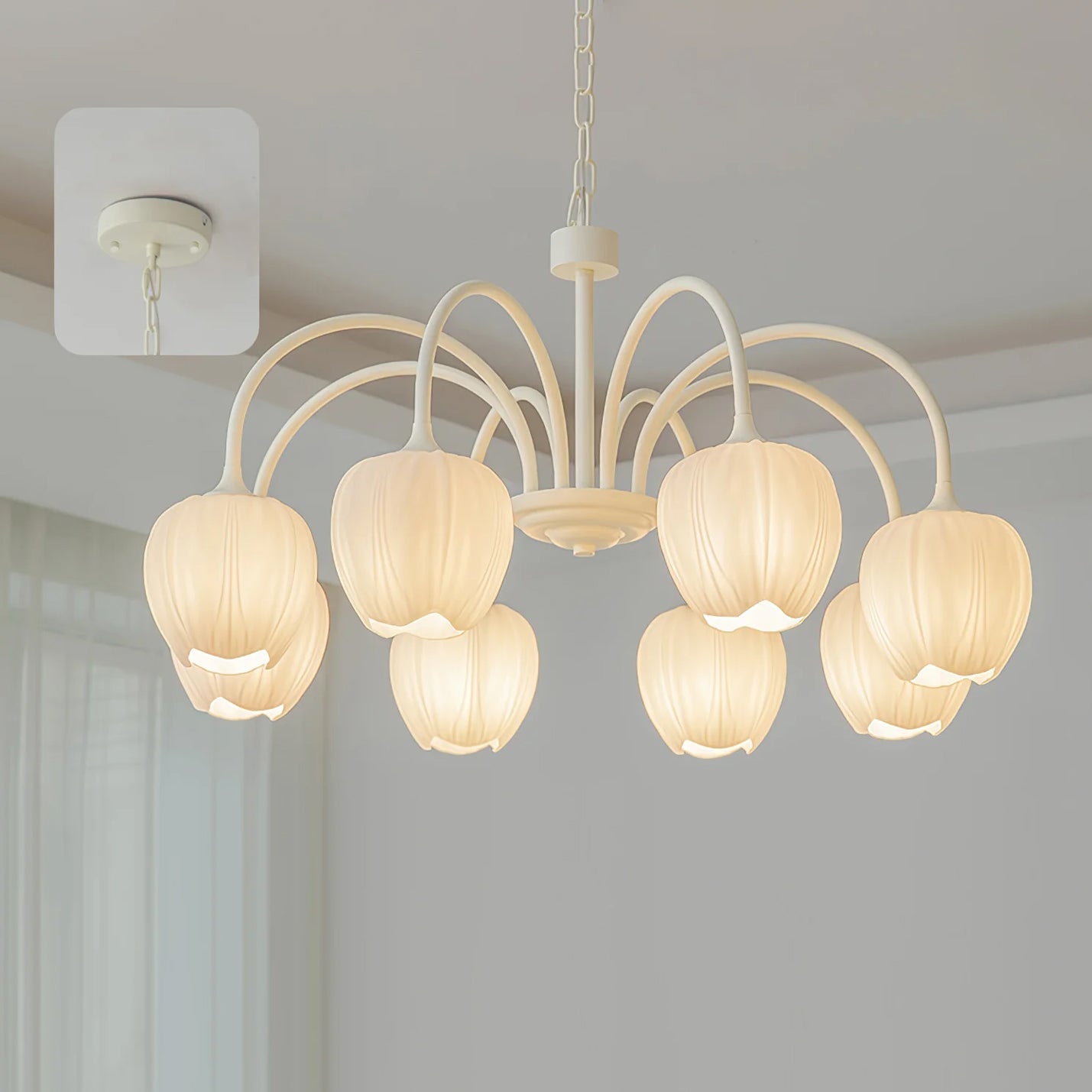 Tulip Fresh Chandeliers Glass - Neutralighting
