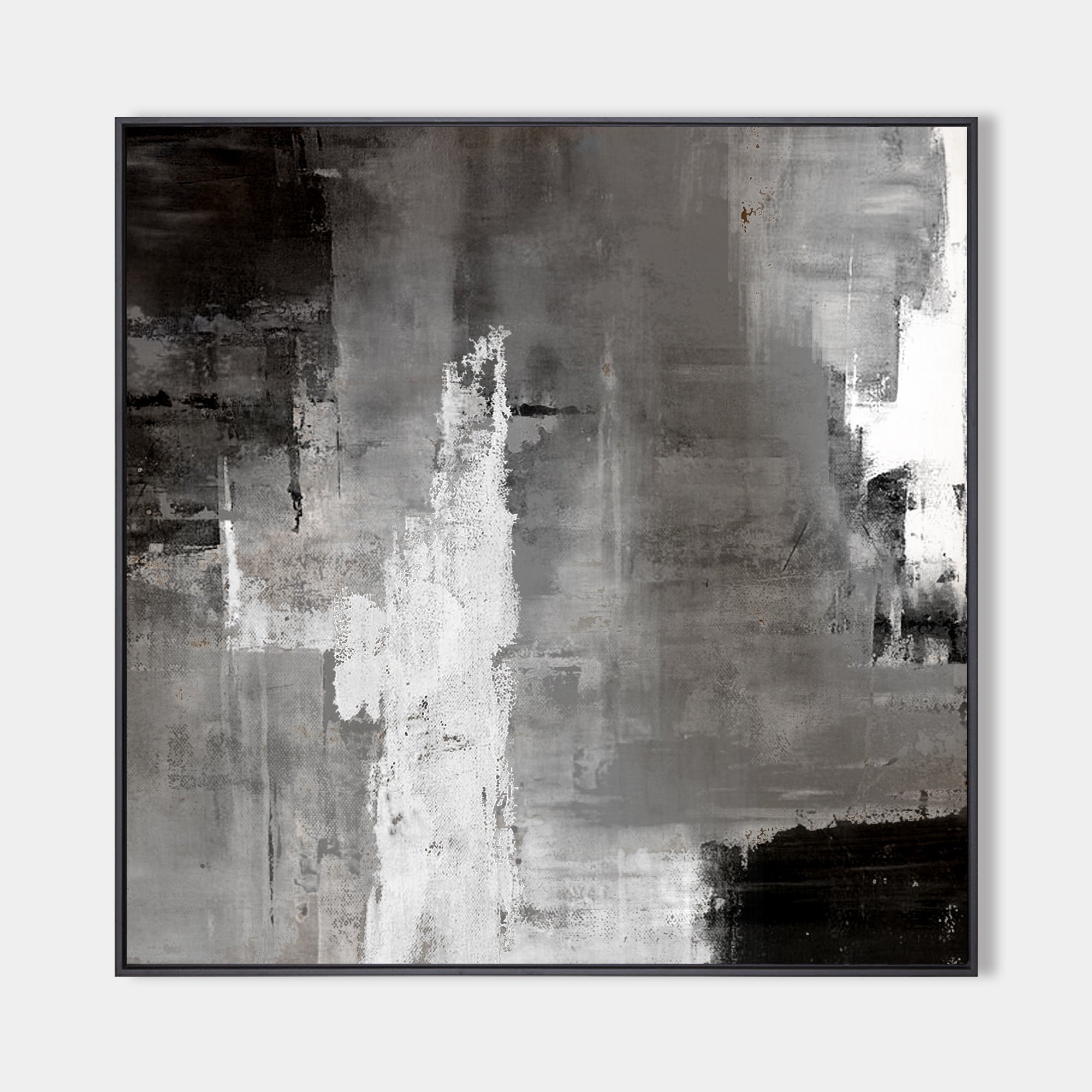 Black White Gey Abstract Art