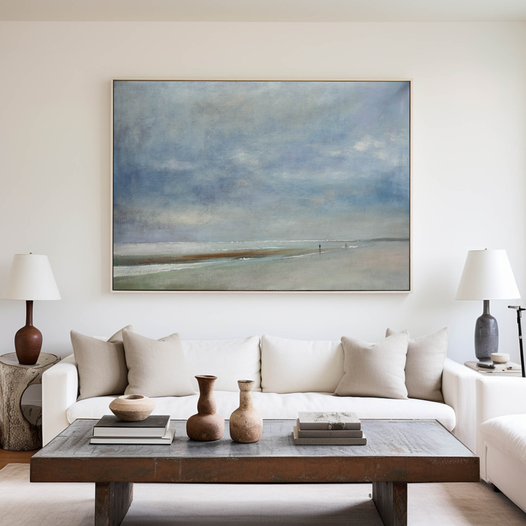 Seaside Scenery Abstract Painting ABSH10 - Neutralighting