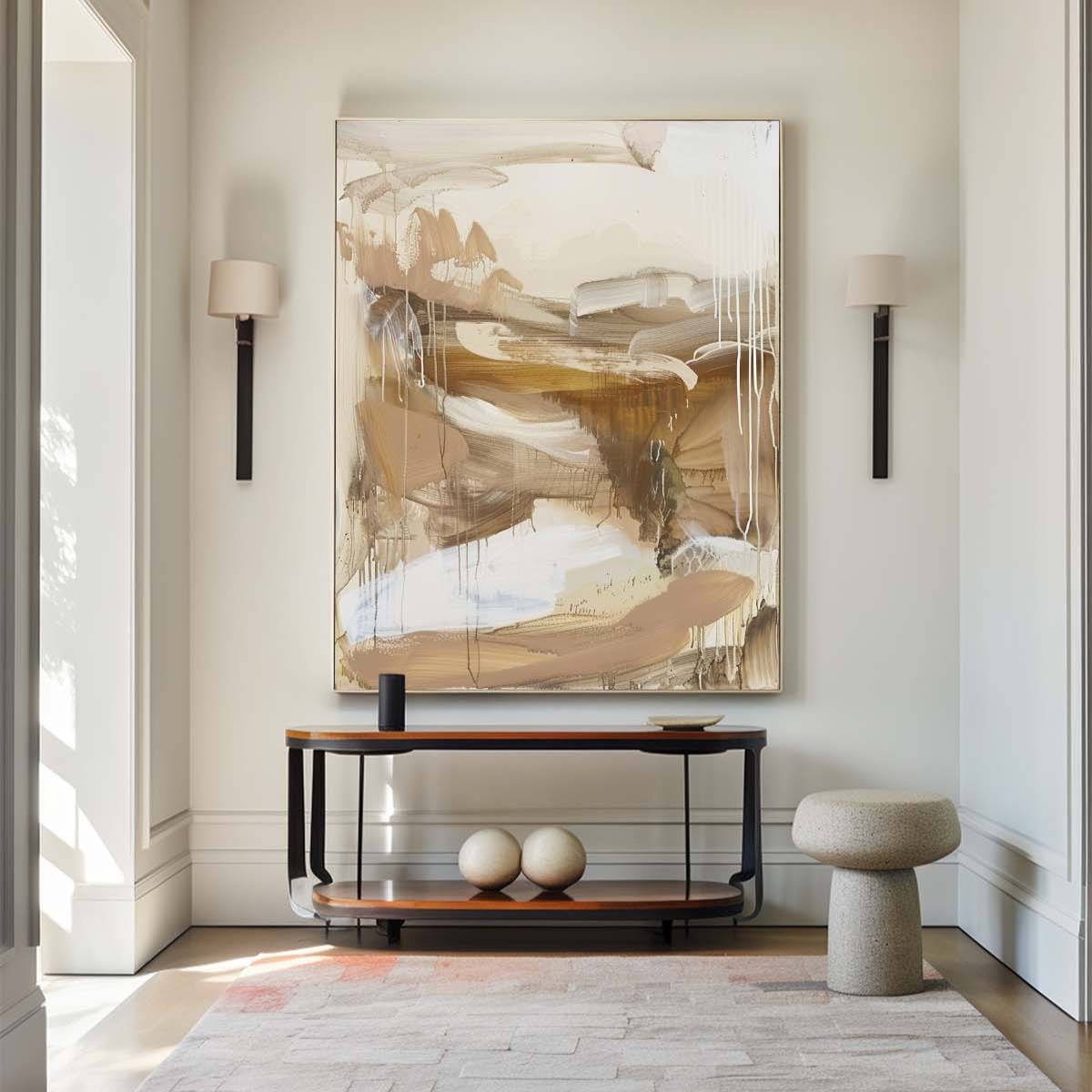 Warm Earth‑Tone Textured Canvas Painting