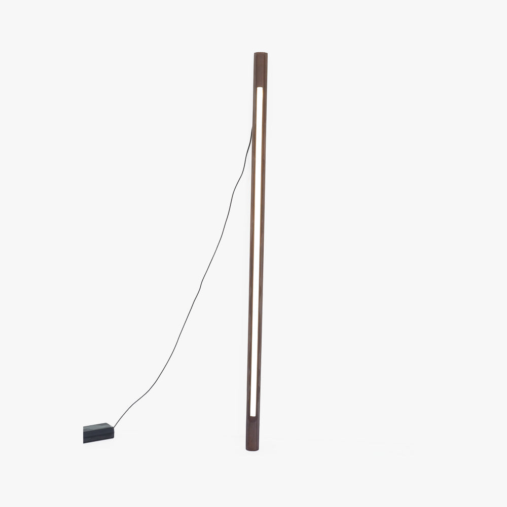 Ozawa Minimalist Linear Floor Lamp, Wood/Acrylic, Living Room - Neutralighting