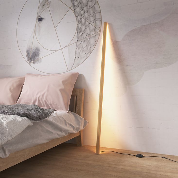 Ozawa Minimalist Linear Nature Wooden Floor Lamp - Neutralighting