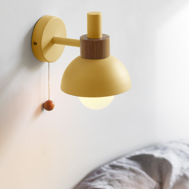 Valentina Modern LED Wall Lamp Metal Glass Bedroom White/Yellow/Pink/Green - Neutralighting