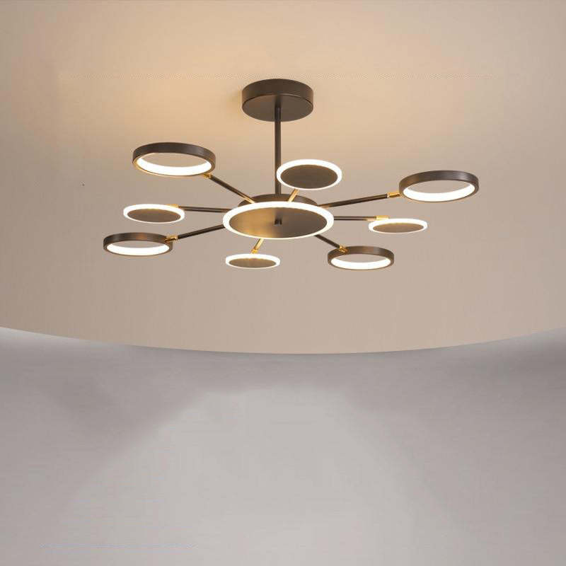 Arisha Modern Led Chandelier, Geometric, Black Dimmable - Neutralighting