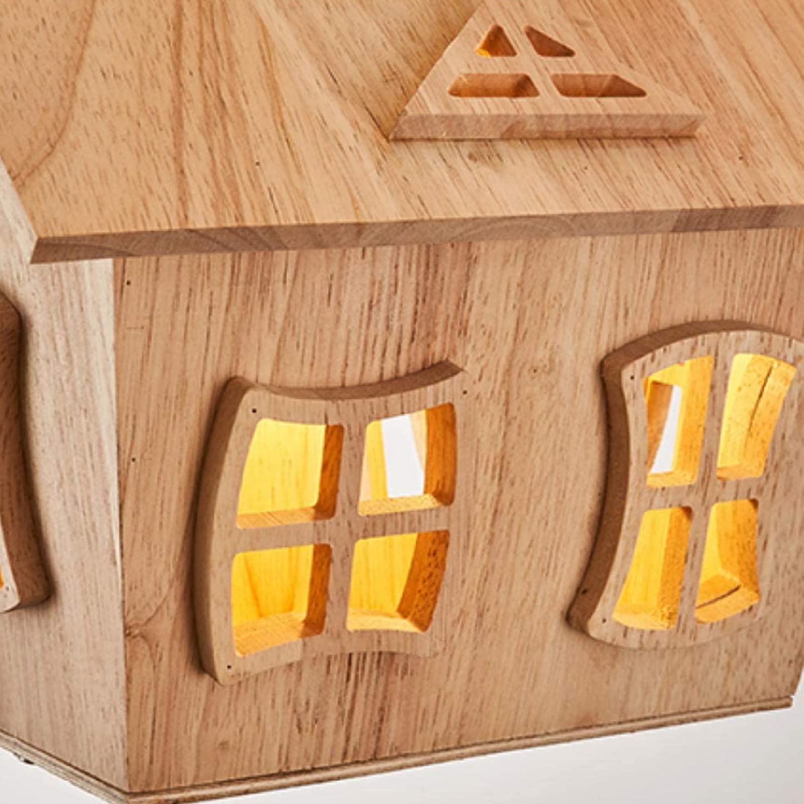 Aria Designer Flush Mount Ceiling Light Wood Children's Room