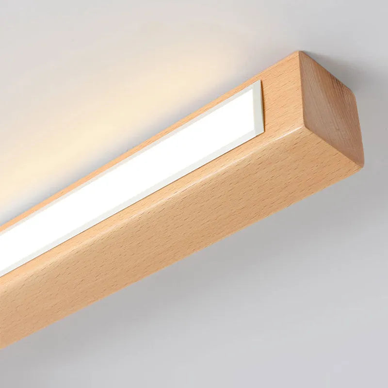 Arisha Linear Slim Ceiling Light, Wood - Neutralighting