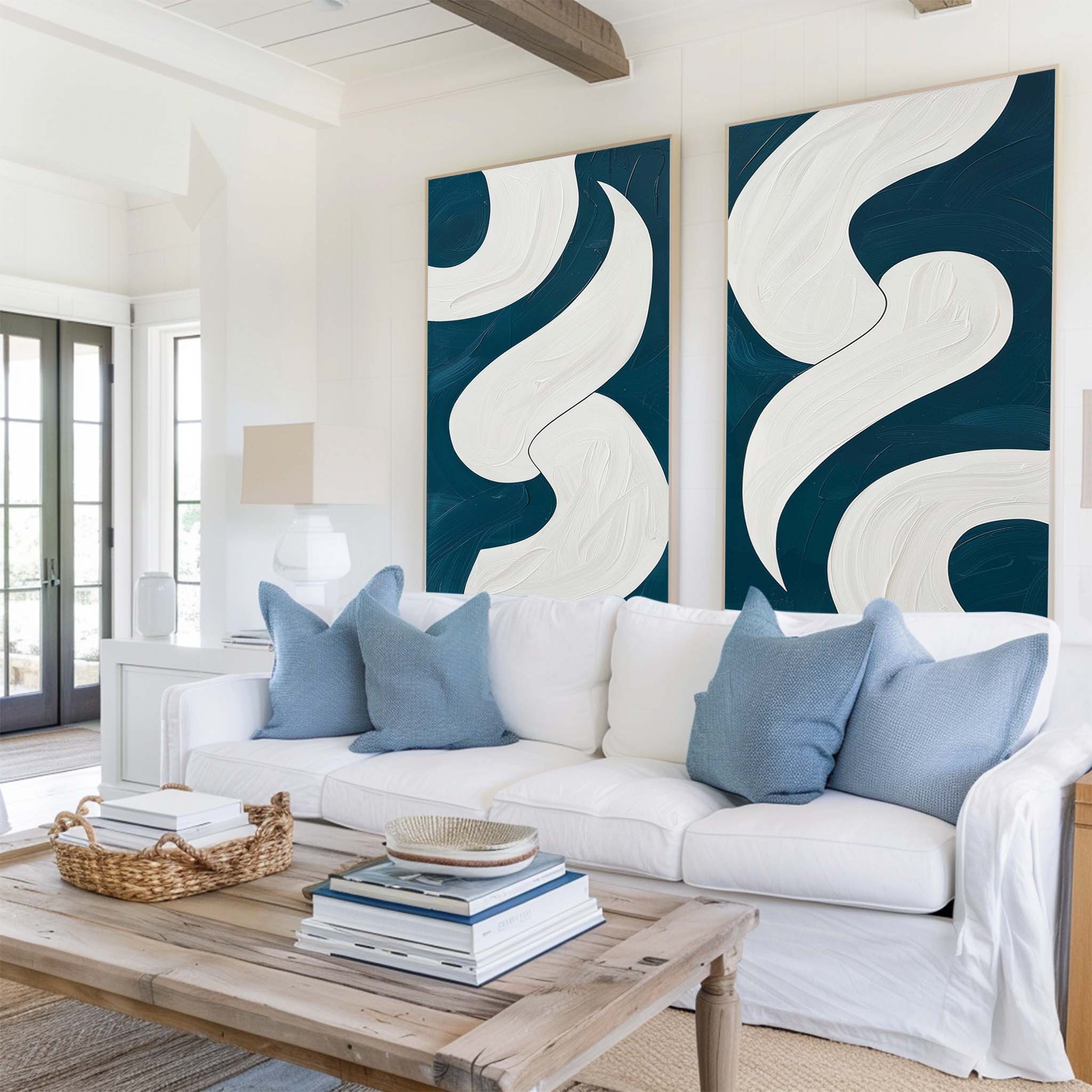 Moonlit Ribbon Flow Painting