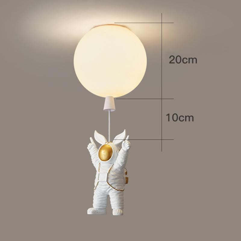 Aria Astronaut Balloon Flush Mount Ceiling Light, L 20/25/30/35cm - Neutralighting