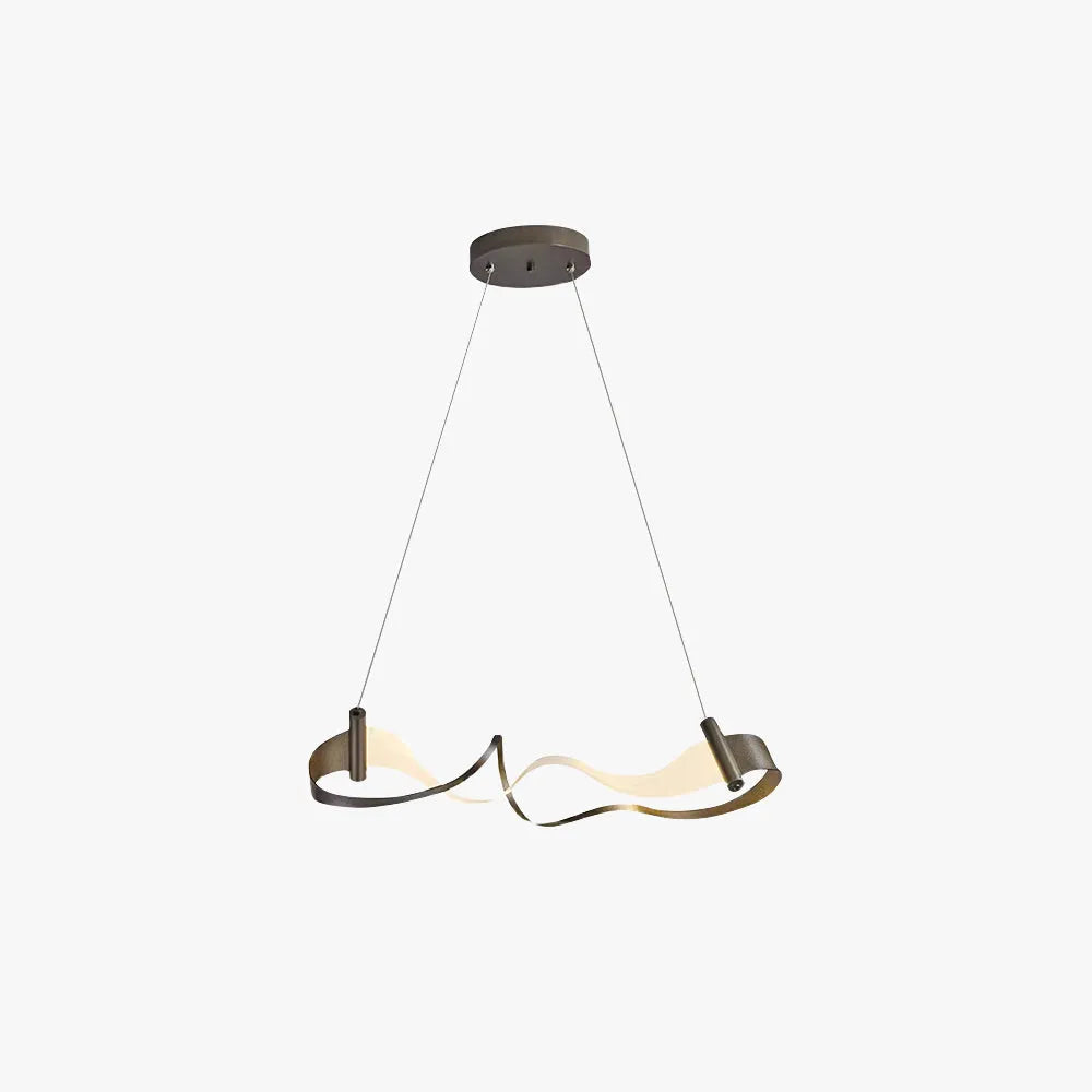 Arisha Metal Gold Pendant Light, Wavy Shape - Neutralighting