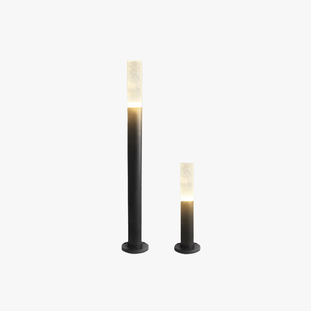 Ray Metal Cylindrical Outdoor Path Light, Black - Neutralighting