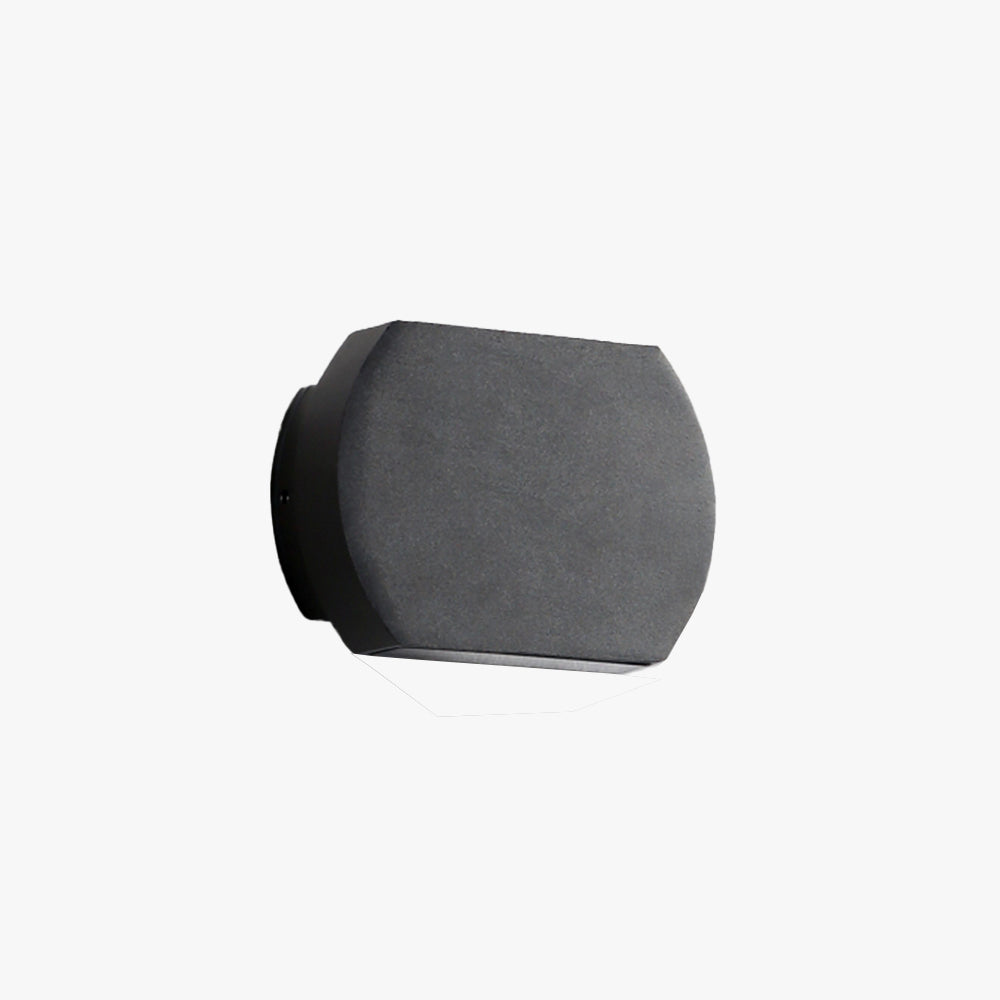 Ray Minimalist Geometric Metal Outdoor Wall Lamp, Black/Grey - Neutralighting