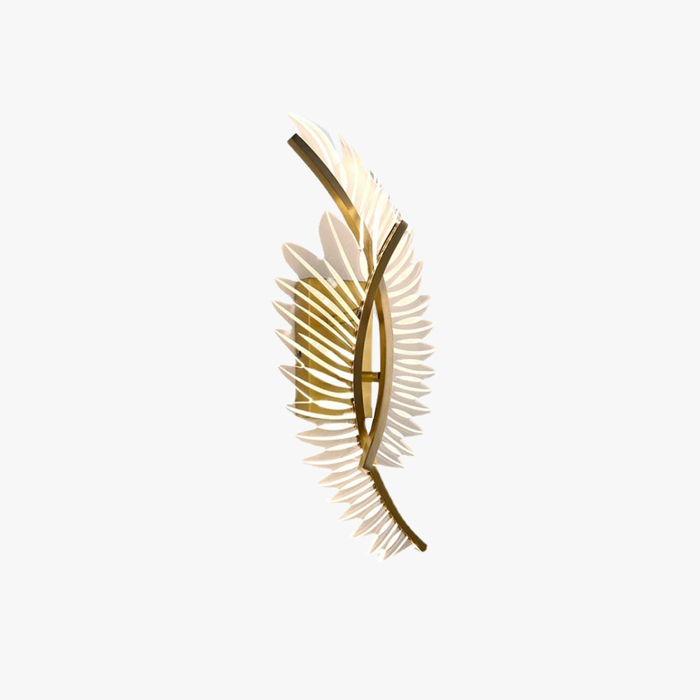 Kristy Modern Gold Feather Wall Lamp, 3 Style - Neutralighting