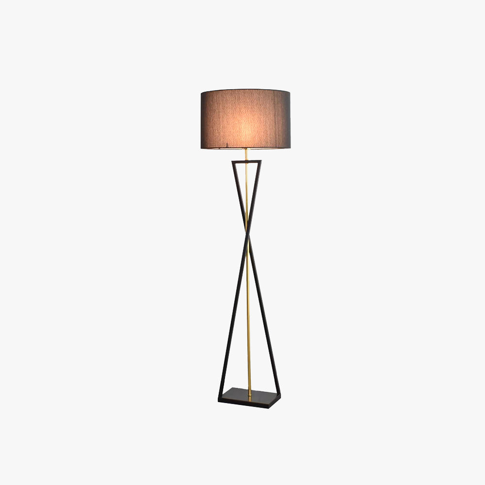 Baines Tripod Floor Lamp, Black & Flaxen, L 158CM - Neutralighting