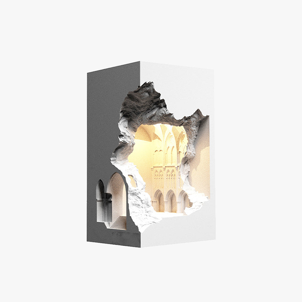 Arisha Art Deco Flush LED Plaster Wall Lamp, White - Neutralighting
