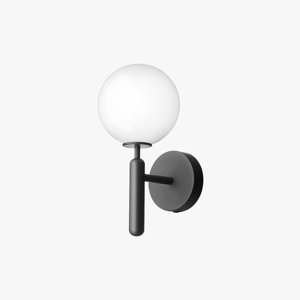Valentina Wall Lamp Modern Globe, Metal/Glass, Black/Gold, Hallway - Neutralighting