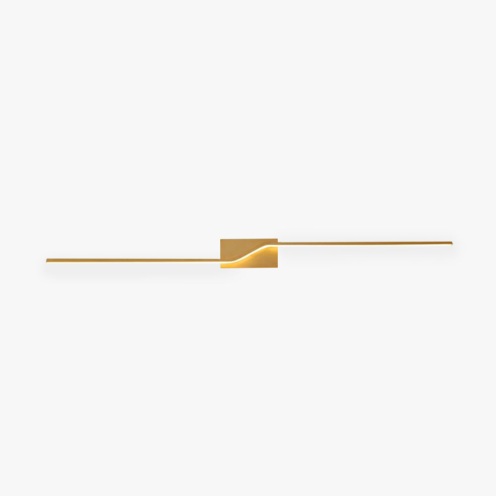 Arisha Luxury Curved Linear Metal Wall Lamp, Gold - Neutralighting