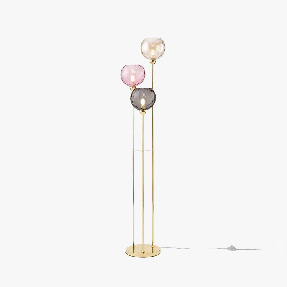 Mira Designer Bubble Floor Lamp, Metal/Glass - Neutralighting