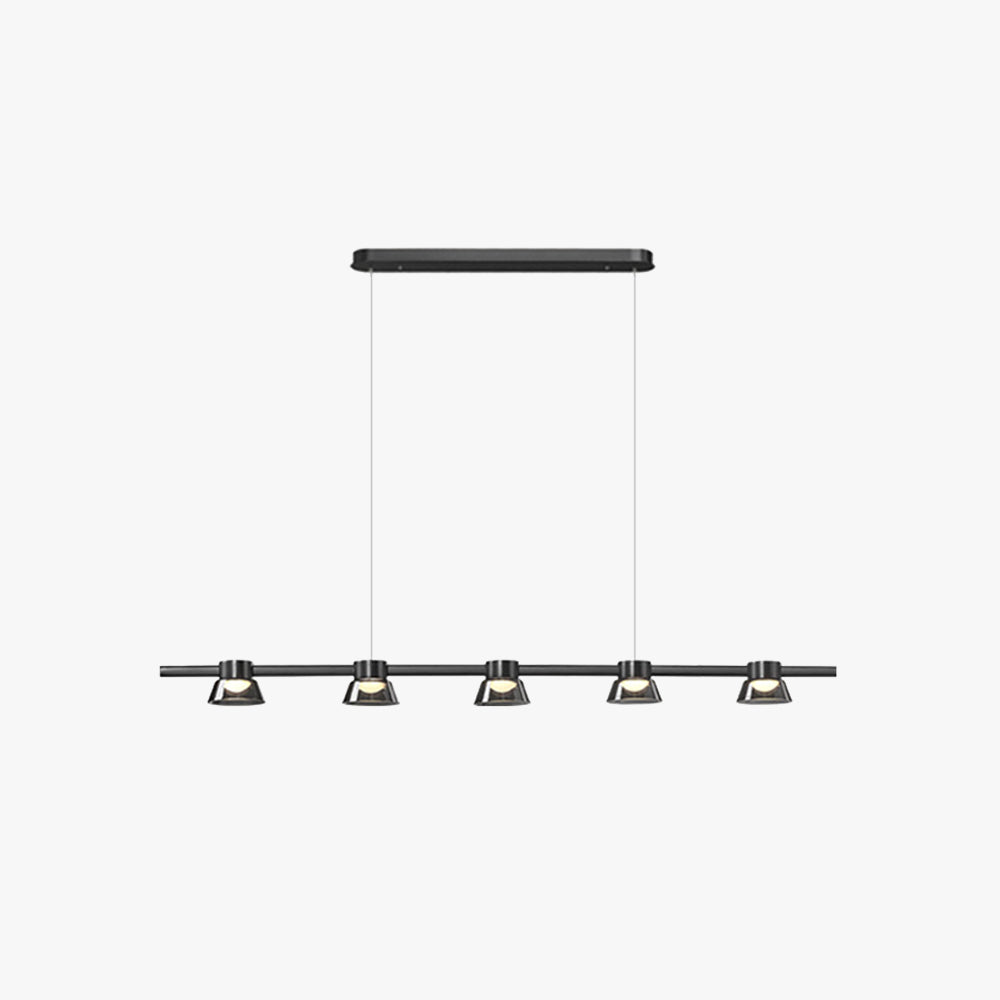 Arisha Modern Linear Metal Pendant Light,Black - Neutralighting