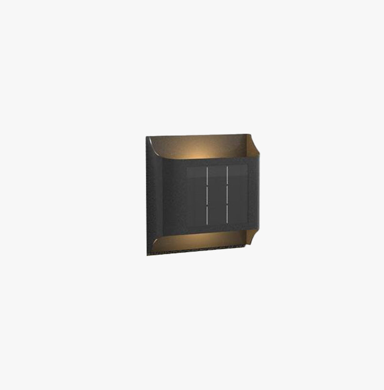 Ray Modern Solar Up Down Metal Outdoor Wall Lamp, Balck - Neutralighting