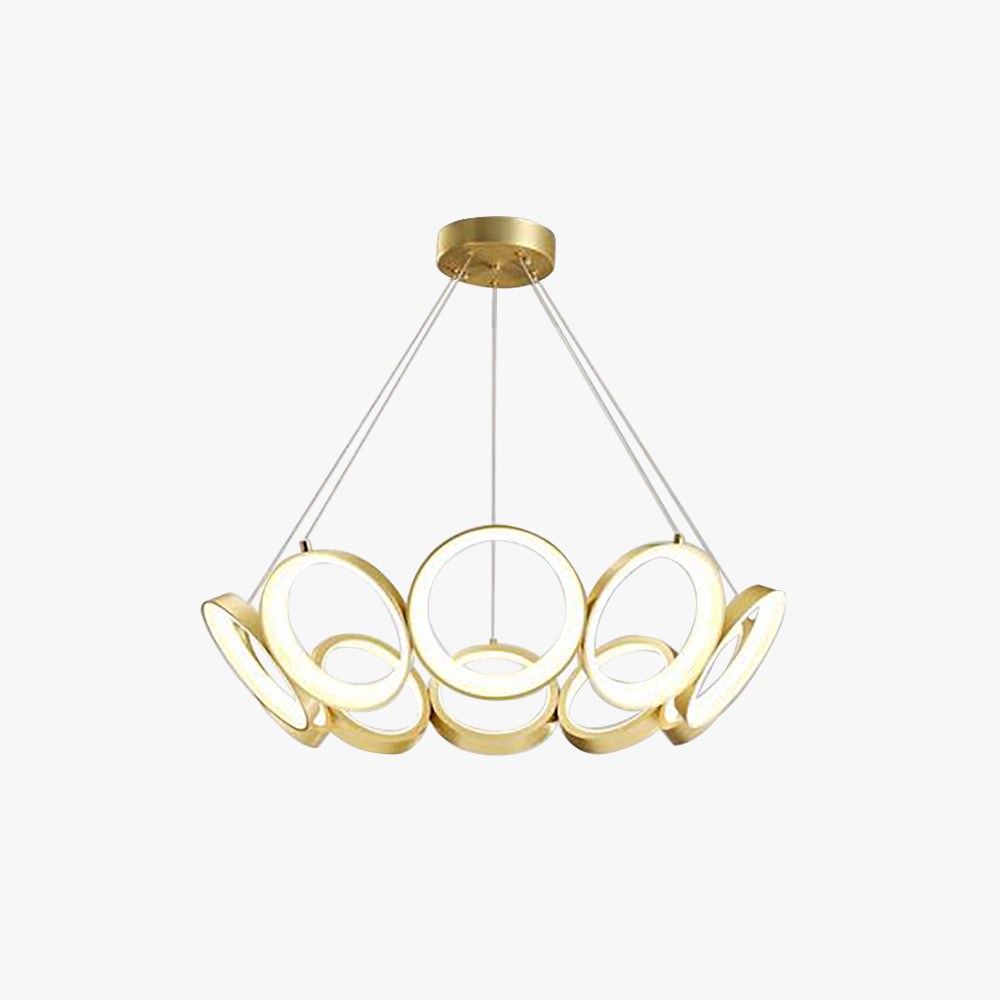 Arisha Luxury Ring Metal Pendant Light, Gold - Neutralighting