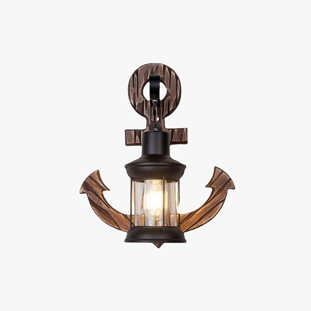 Epoch Anchor Lantern Wall Lamp, Vintage/Antique, Wood, Bedroom - Neutralighting