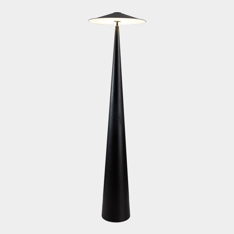 Salgado Modern Saucer Shaped Metal Floor Lamp,Black - Neutralighting