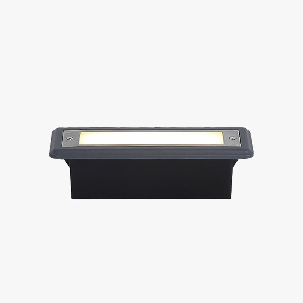 Ray Modern Rectangular Outdoor Deck/Step Light, Black - Neutralighting