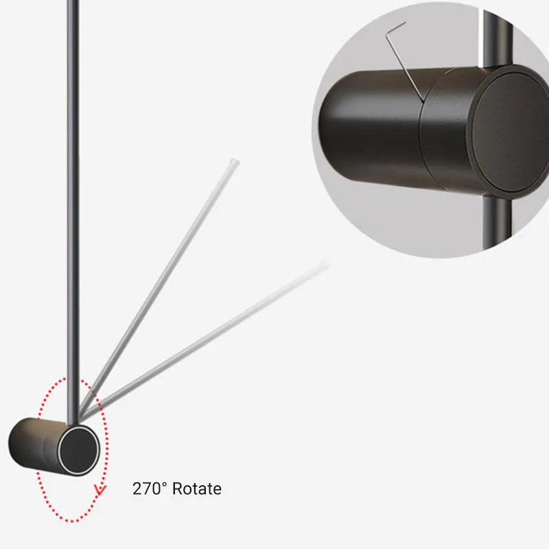 Eonix Minimalist Rotatable Linear Outdoor Wall Lamp, Black - Neutralighting