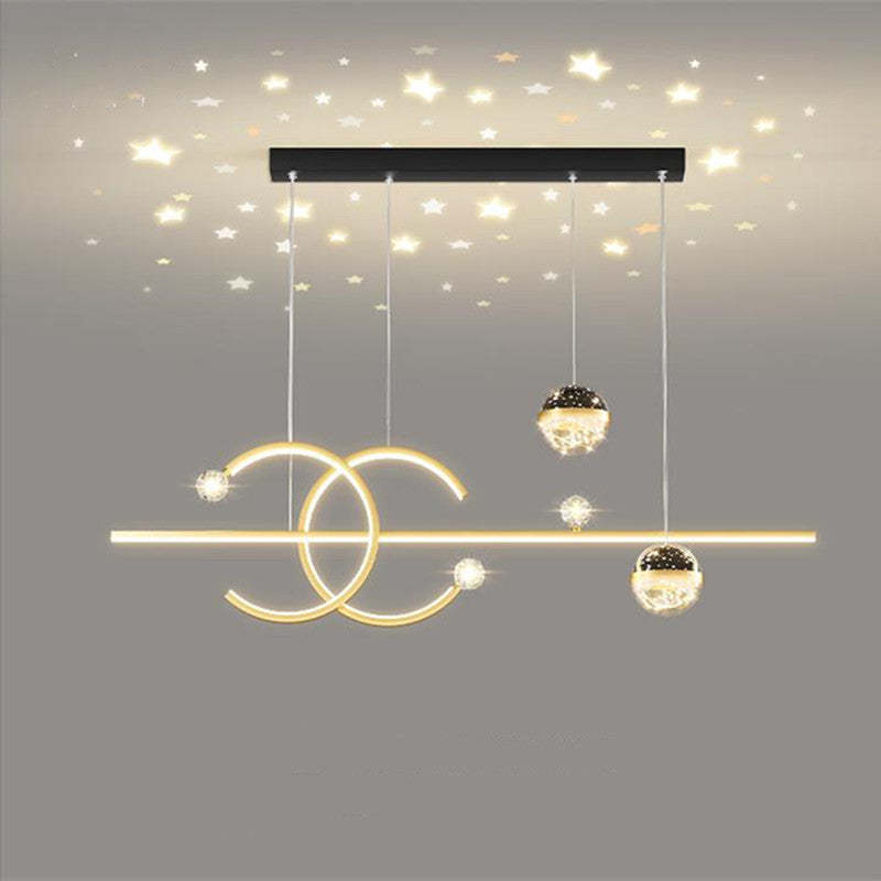 Arisha Luxury Globe Metal/Glass Pendant Light, Black/Gold - Neutralighting