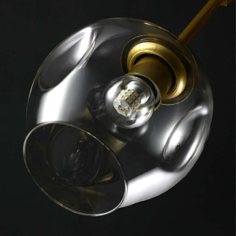 Valentina Modern Bubble Metal Pendant Light, Black/Gold - Neutralighting