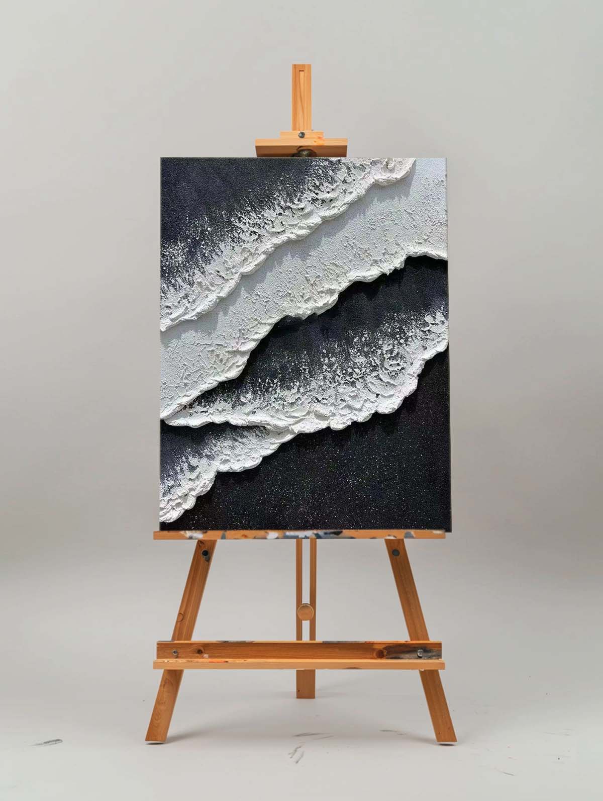 Black And White Seascape Painting
