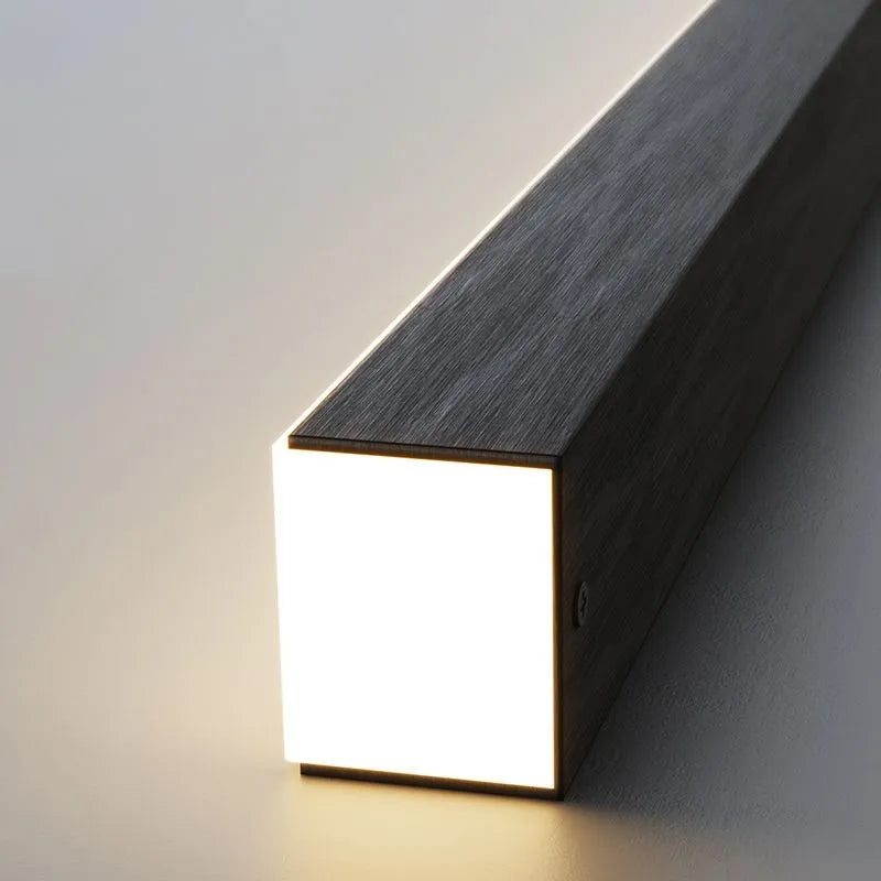 Arisha Minimalist Linear Metal Pendant Light, White/Black