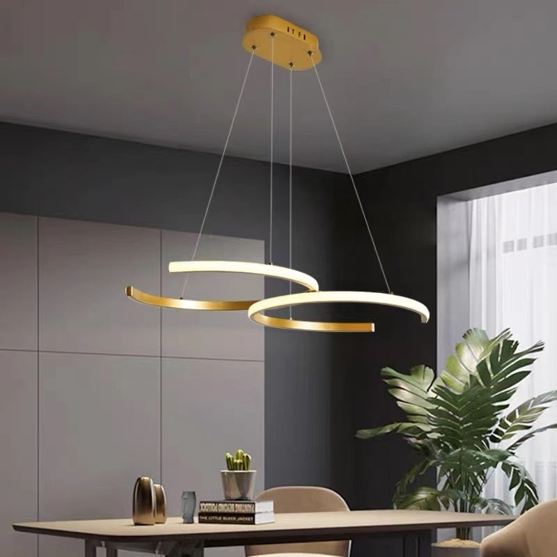 Arisha Modern Minimalist Pendant Light, Double-C - Neutralighting